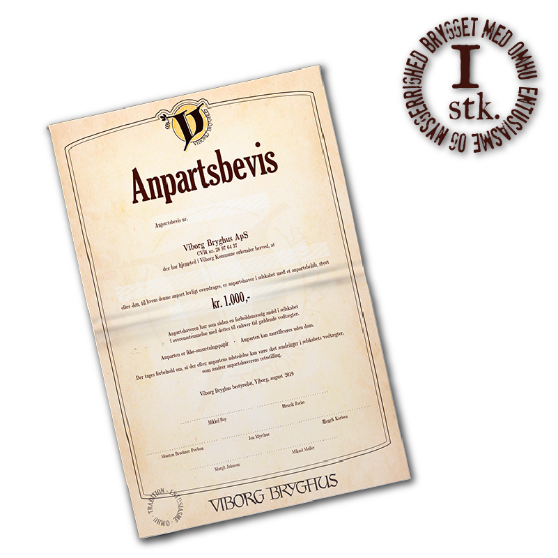 Ny Anpart og tilhørende pakke - 1 stk. - Viborg Bryghus