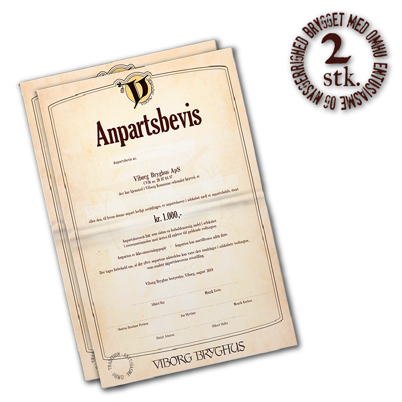Ny Anpart og tilhørende pakke - 2 stk. - Viborg Bryghus