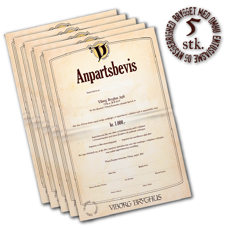 Ny Anpart og tilhørende pakke - 5 stk. - Viborg Bryghus